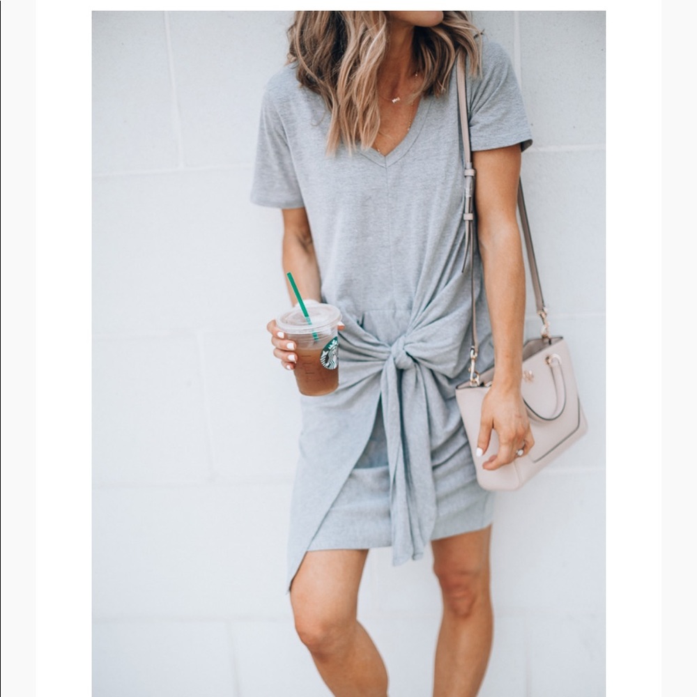 Socialite Tie Waist T-Shirt Dress